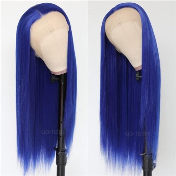 Streaks Heat Resistant Fiber Hair Synthetic Lace Front Wigs - #B-Blonde main image 4